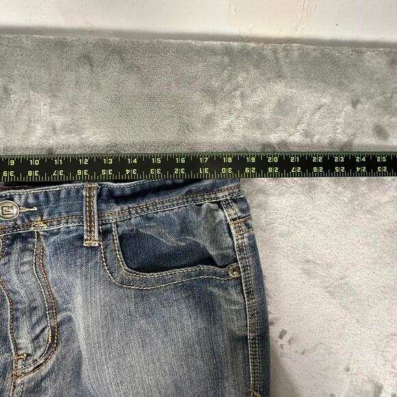 Vintage Y2K CJ Black Premium Cross Embellished Relaxed Straight Fit Jeans 36/32 - Picture 8 of 8